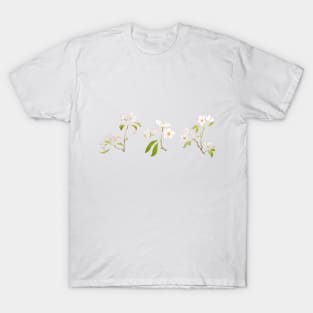 3 white cherry blossom branches T-Shirt